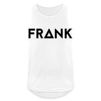Prénom Frank - Débardeur respirant Homme - blanc - Devant - Nick (188cm)
