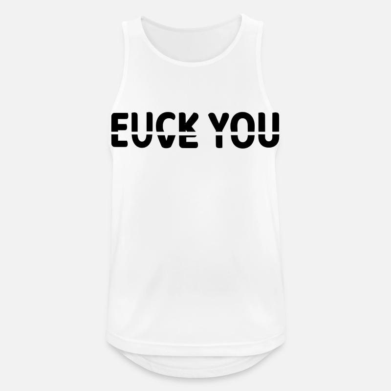 Ob ich dich liebe oder nicht # - Männer Tank Top atmungsaktiv - Weiß