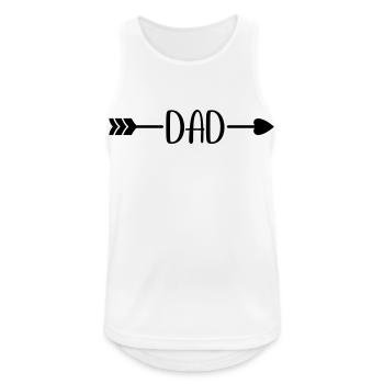 Dad - Männer Tank Top atmungsaktiv - Weiß - Vorne - Nick (188cm)