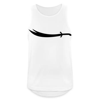 Ali Schwert Zülfikar - Männer Tank Top atmungsaktiv - Weiß - Vorne - Nick (188cm)