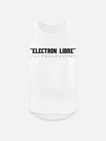Typographie électro rétro - Débardeur respirant Homme - blanc