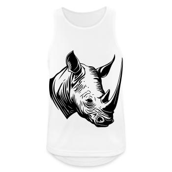 Silhouette animale de rhinocéros - Débardeur respirant Homme - blanc - Devant - Nick (188cm)