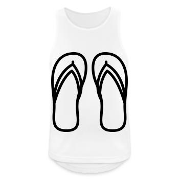 Badelatschen icon - Männer Tank Top atmungsaktiv - Weiß - Vorne - Nick (188cm)