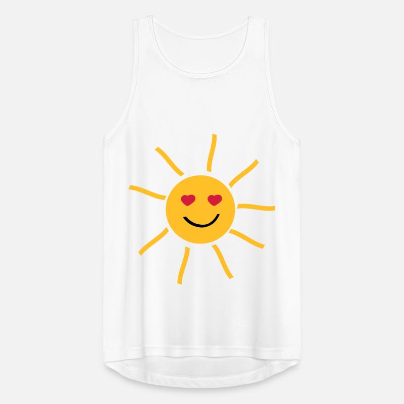 lachende Sonne mit Augen in Herzform Männer Tank Top atmungsaktiv