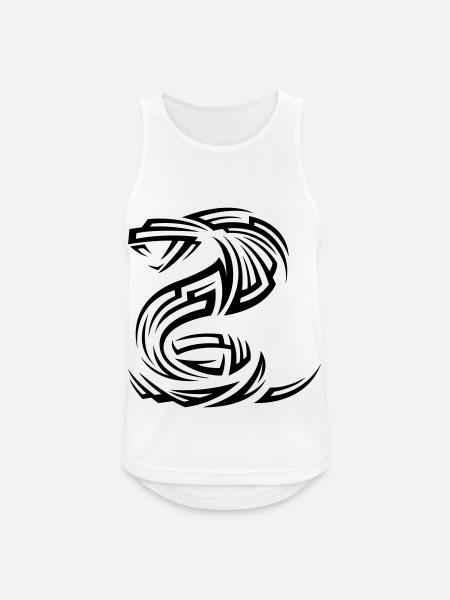 Snake Cobra Tribal Tattoo - Men's Breathable Tank Top - white