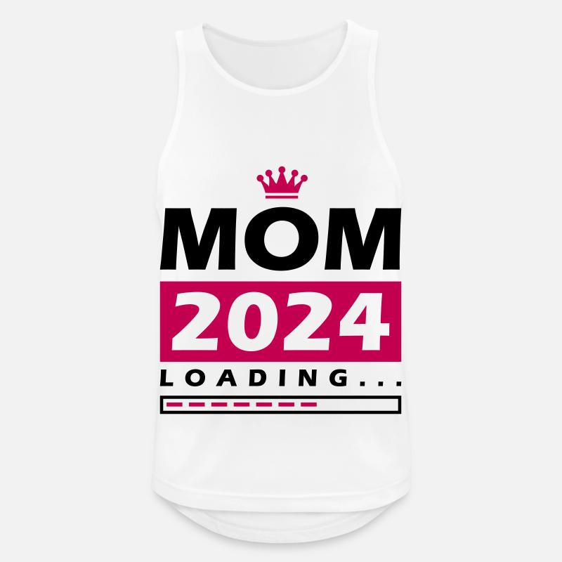 Mama 2024 Loading Mom - Männer Tank Top atmungsaktiv - Weiß