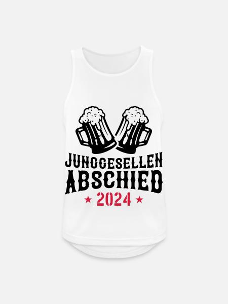 Junggesellen Abschied 2024 - Männer Tank Top atmungsaktiv - Weiß