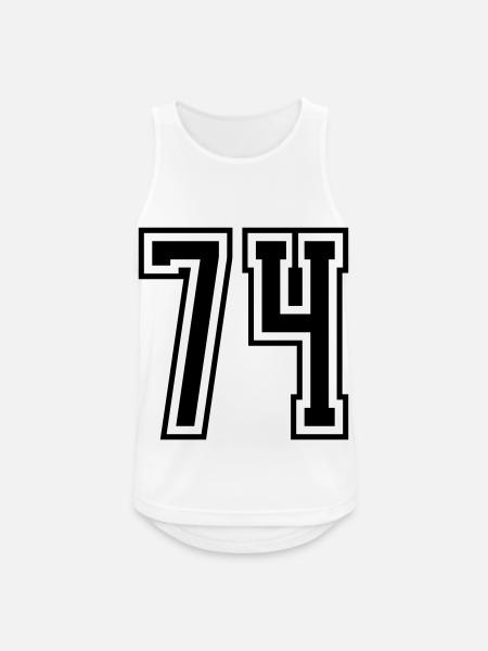 74 digit number - Men's Breathable Tank Top - white