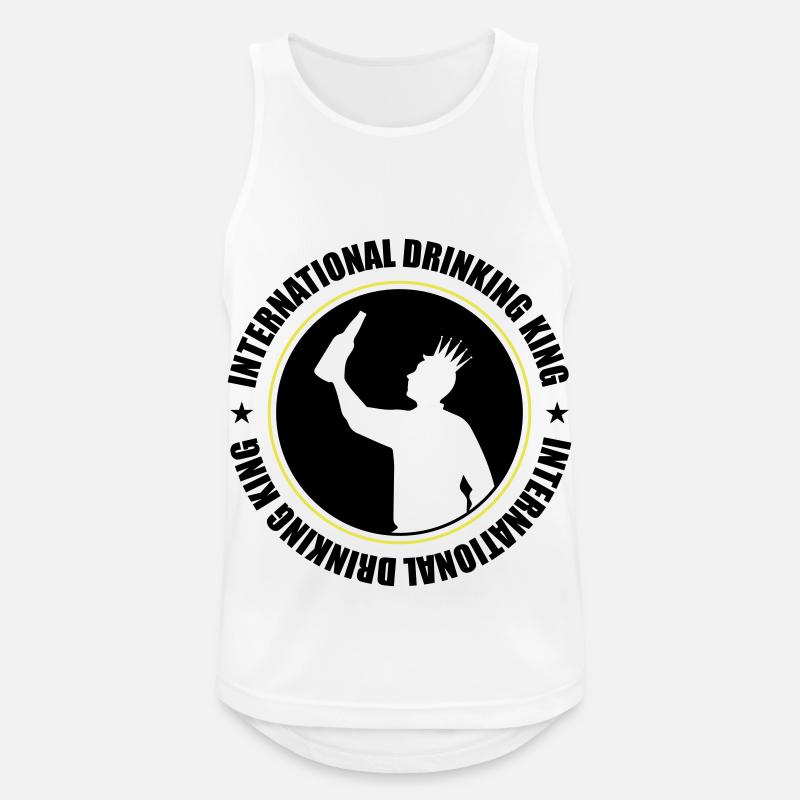 Drinking King Party Spruch - Männer Tank Top atmungsaktiv - Weiß