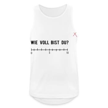 Wie voll Bist du? Abschlussfeier - Männer Tank Top atmungsaktiv - Weiß - Vorne - Nick (188cm)