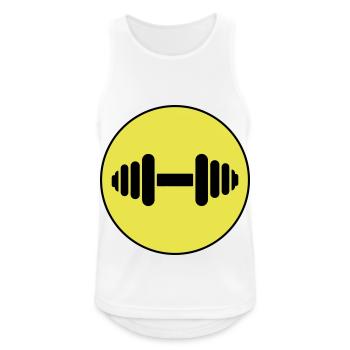 Hantel gewichte icon - Männer Tank Top atmungsaktiv - Weiß - Vorne - Nick (188cm)