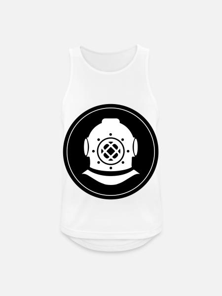 Apnea Diving Circle - Men's Breathable Tank Top - white