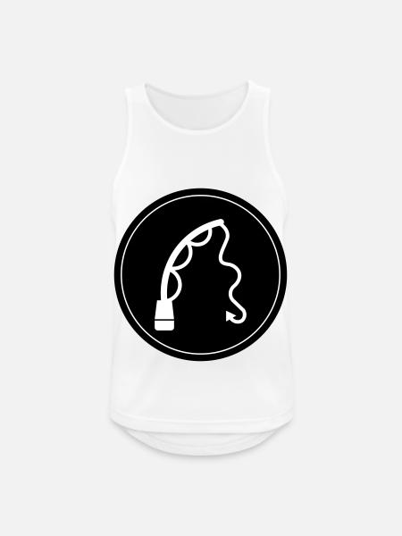 Fishing rod fishing icon - Men's Breathable Tank Top - white