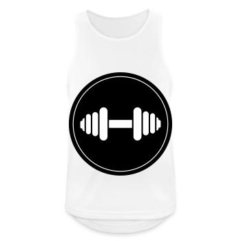 Hantel gewichte icon - Männer Tank Top atmungsaktiv - Weiß - Vorne - Nick (188cm)