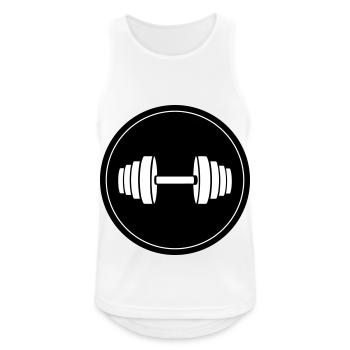 Hantel gewichte Kreis - Männer Tank Top atmungsaktiv - Weiß - Vorne - Nick (188cm)