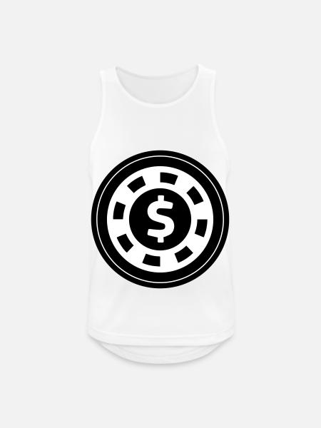 Poker Chip Circle - Men's Breathable Tank Top - white