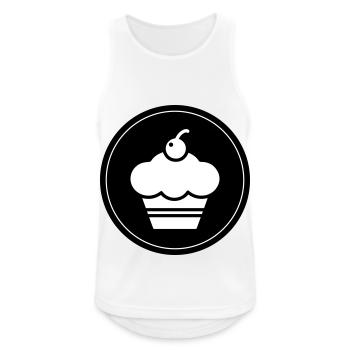 Muffin Silhouette Cercle - Débardeur respirant Homme - blanc - Devant - Nick (188cm)