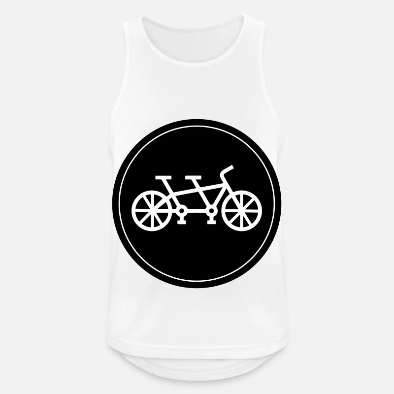 Fahrrad tandem - Männer Tank Top atmungsaktiv - Weiß