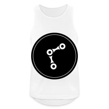 Fahrrad Radfahren Kette - Männer Tank Top atmungsaktiv - Weiß - Vorne - Nick (188cm)