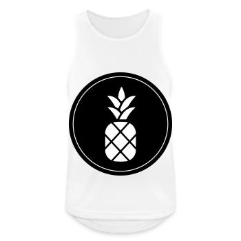 Ananas - Débardeur respirant Homme - blanc - Devant - Nick (188cm)