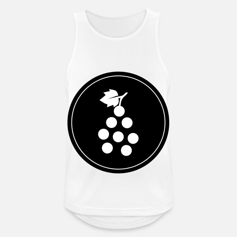 Weintrauben Symbol - Männer Tank Top atmungsaktiv - Weiß