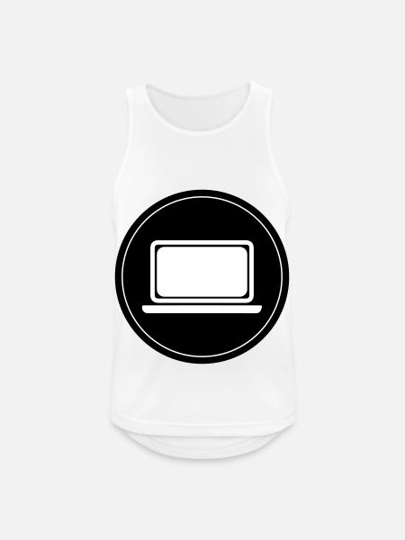 Laptop Pc Office - Men's Breathable Tank Top - white