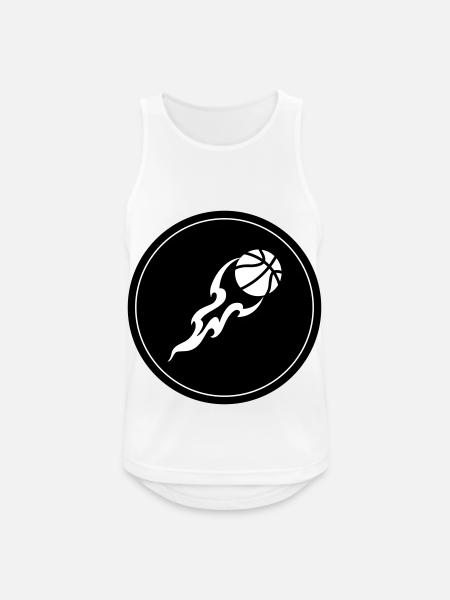 Basketball flame - Men's Breathable Tank Top - white