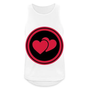 Heart Symbol Love Heart - Men's Breathable Tank Top - white - Front - Nick (188cm)