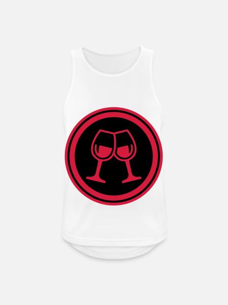 Wine glasses - Men's Breathable Tank Top - white