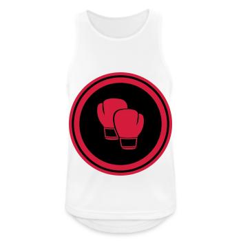 Boxhandschuhe - Männer Tank Top atmungsaktiv - Weiß - Vorne - Nick (188cm)