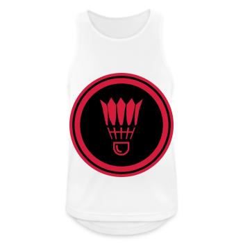 Symbole de badminton - Débardeur respirant Homme - blanc - Devant - Nick (188cm)