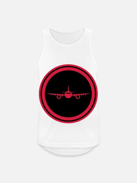 Airplane Symbol - Men's Breathable Tank Top - white