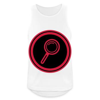 Lupe Symbol - Männer Tank Top atmungsaktiv - Weiß - Vorne - Nick (188cm)