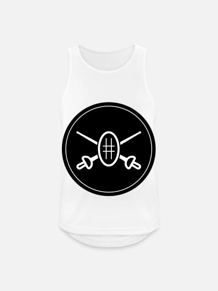Fencing Sword Circle - Men's Breathable Tank Top - white
