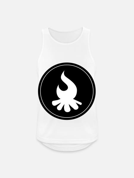 Campfire Circle - Men's Breathable Tank Top - white