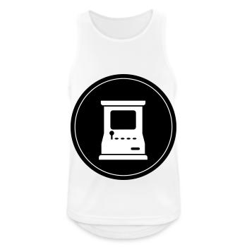 Arcade Retro Gamer Kreis - Männer Tank Top atmungsaktiv - Weiß - Vorne - Nick (188cm)