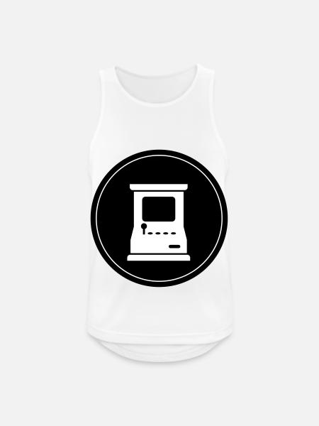 Arcade Retro Gamer Circle - Men's Breathable Tank Top - white