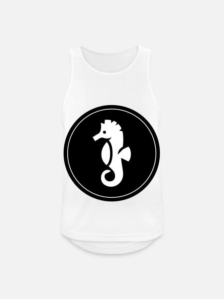 Cercle d’animaux hippocampes - Débardeur respirant Homme - blanc