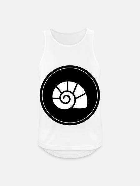 Muschel symbol Kreis - Männer Tank Top atmungsaktiv - Weiß