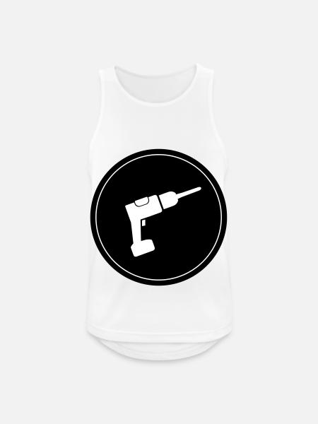 Drill - Men's Breathable Tank Top - white