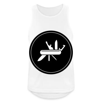 Pocket knife - Men's Breathable Tank Top - white - Front - Nick (188cm)