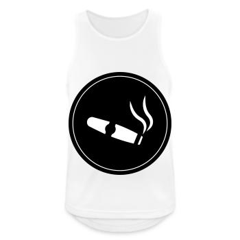 Zigarre Symbol - Männer Tank Top atmungsaktiv - Weiß - Vorne - Nick (188cm)
