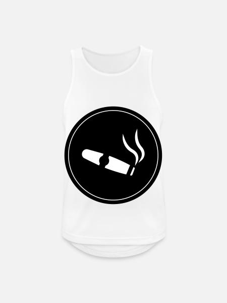 Zigarre Symbol - Männer Tank Top atmungsaktiv - Weiß