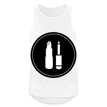 Make Up Cosmetic Icon - Men's Breathable Tank Top - white - Front - Nick (188cm)