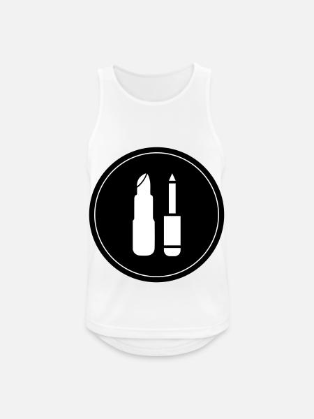 Make Up Cosmetic Icon - Men's Breathable Tank Top - white