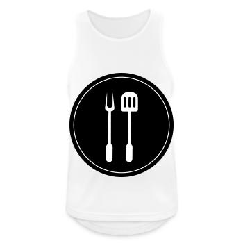 Grill pinces symbole de cricket - Débardeur respirant Homme - blanc - Devant - Nick (188cm)