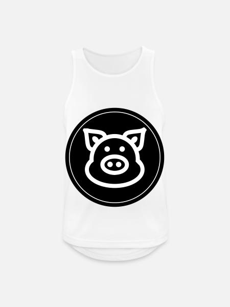 Pig Animal - Men's Breathable Tank Top - white