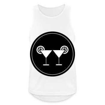 Cocktail Icon - Männer Tank Top atmungsaktiv - Weiß - Vorne - Nick (188cm)