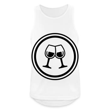 Wein Gläser - Männer Tank Top atmungsaktiv - Weiß - Vorne - Nick (188cm)