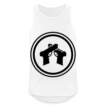 Pistol Symbol - Men's Breathable Tank Top - white - Front - Nick (188cm)